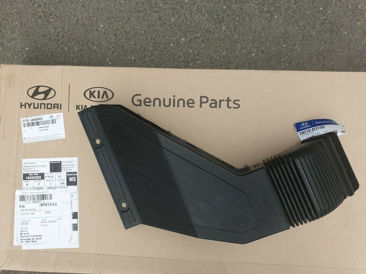 Kia Sportage 2016-22 Hava Kanalı Mobis.28210D3100