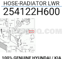 Kia Ceed 2006-12 Radyatör Alt Hortumu Mobis.254122H600