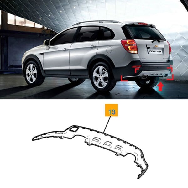 95489523 Gm Chevrolet Captiva C140 Arka Tampon Alt Spoiler
