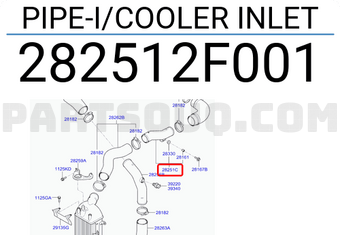282512f001 Mobis Kia Sportage İntercooler Giriş Borusu 2010-15
