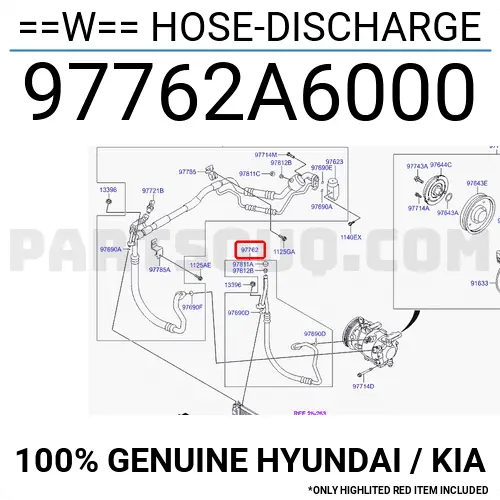 97762a6000 Mobis Kia Ceed  Klima Çıkış Borusu 2012-18