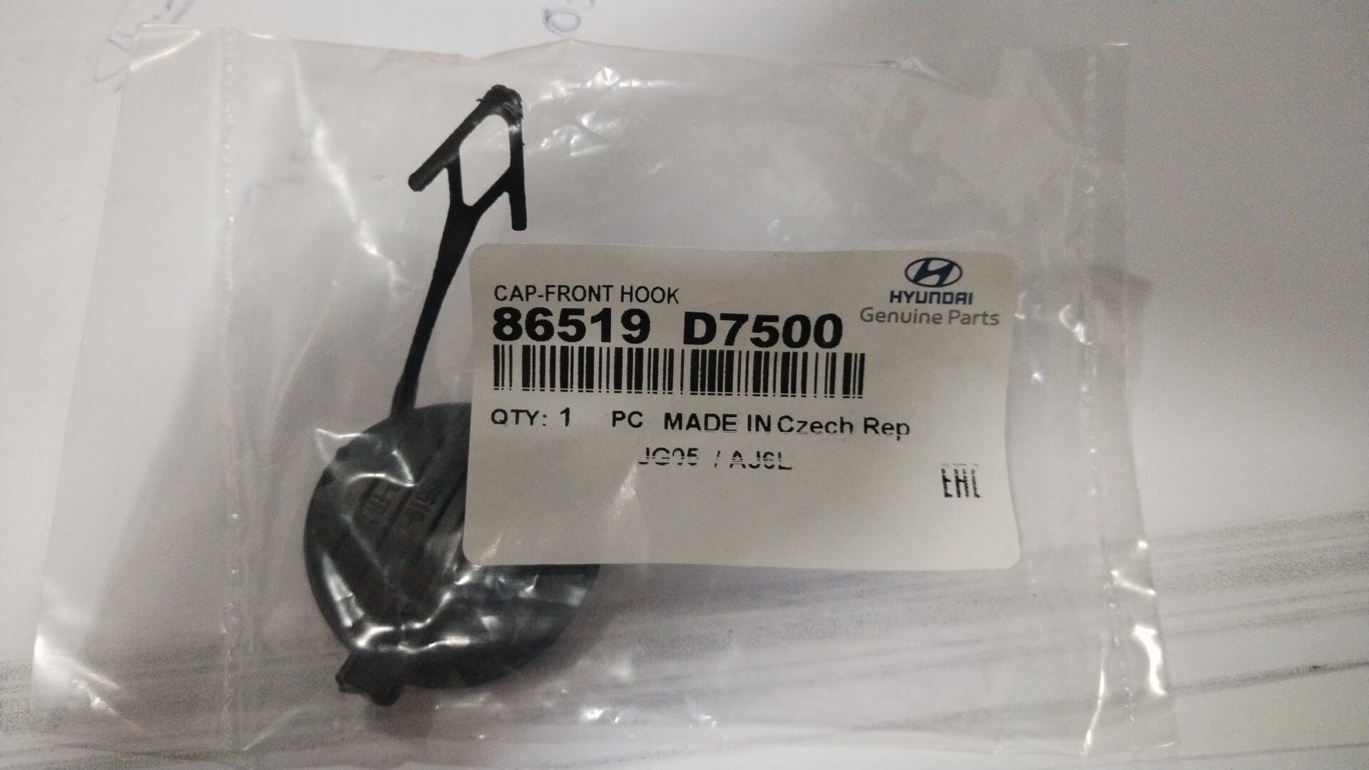 Hyundai Tucson 2018 Ön tampon Çeki Demir Kapağı Mobis.86519D7500