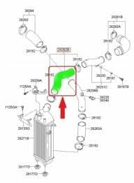 Kia Sportage 2010-15 İntercooler Hortum B Mobis.282622F450
