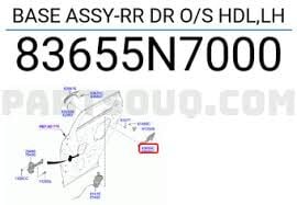 Hyundai Tucson 2021-24 Sol Arka Kapı Kolu Kilidi.83655N7000
