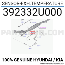 Hyundai Kona 2020 Egzos Sıcaklık Sensörü Mobis.392332U000