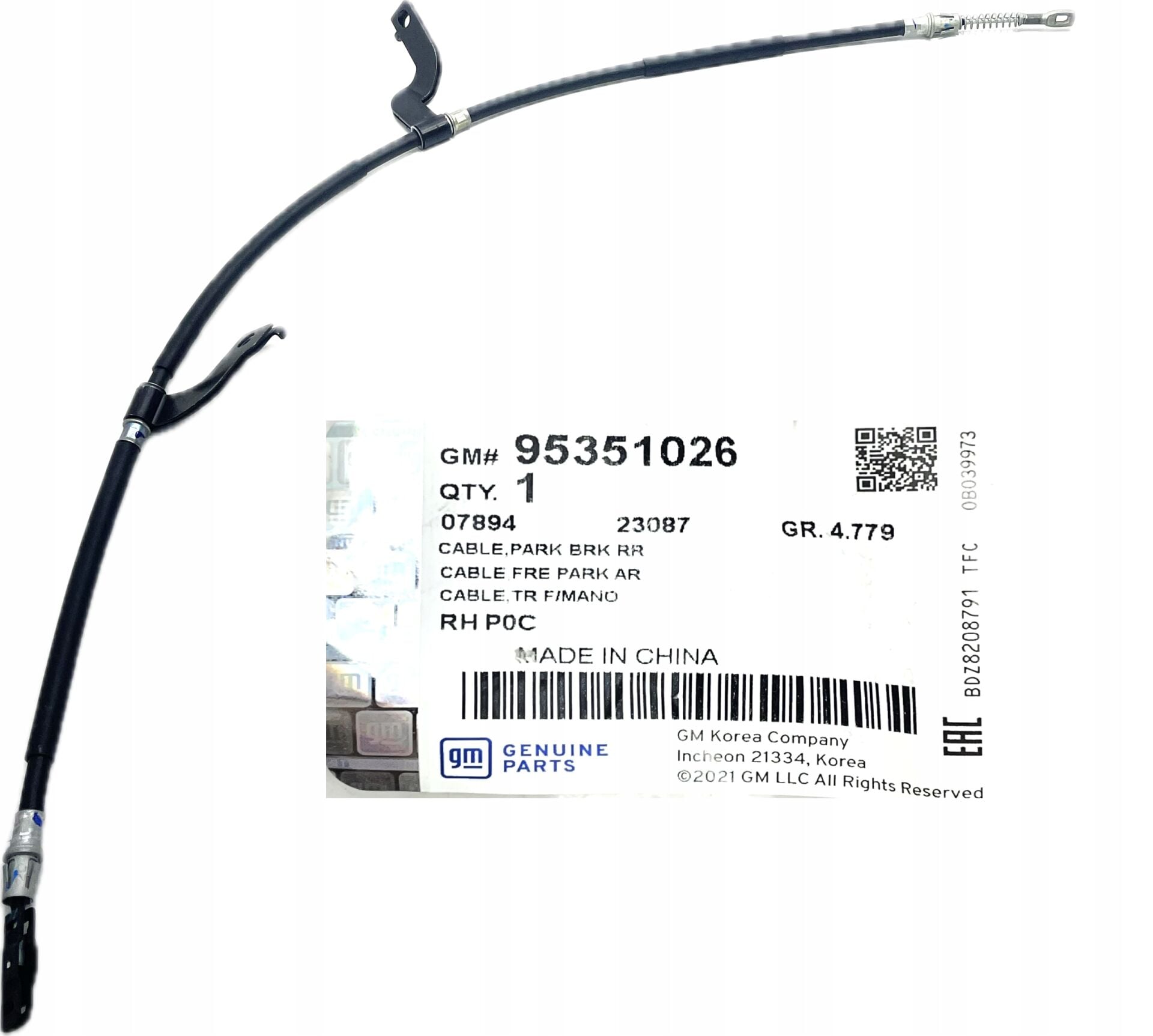 95351026 Gm Chevrolet Captiva C140 Arka Sağ El Fren Teli 2012-15