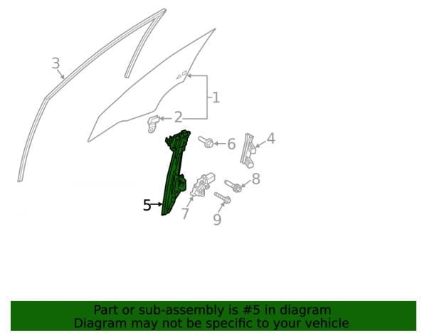 82404J9000 Mobis Hyundai Kona  Ön Sol Cam Krikosu 2018-23