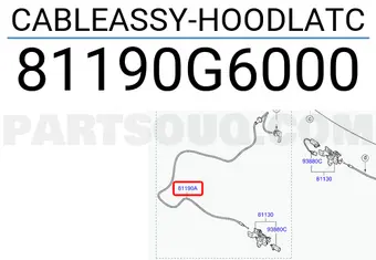 Kia Picanto 2017-19 Ön Kaput Açma Teli Oem İnfac.81190G6000