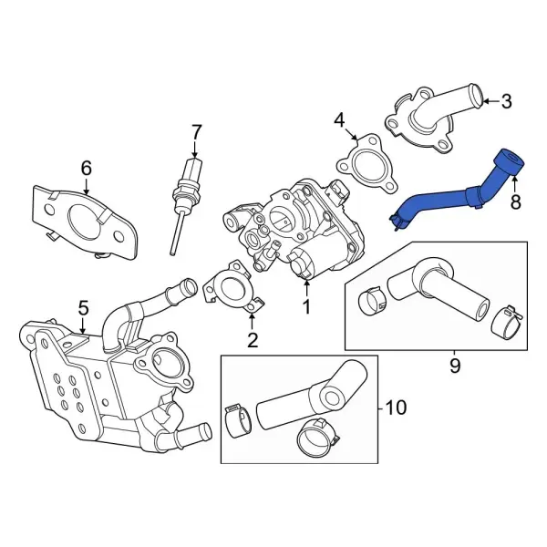 393632M421 Mobis Kia Sportage 1.6 Bnz Egr Hortumu C 2022-26