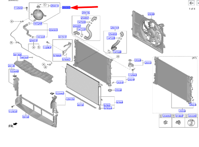 Hyundai Tuscon 1.6 Dizel 2021- Radyatör Yedek Su Deposu Mobis,25430N7000