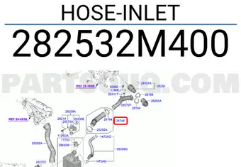 282532m400 Mobis Kia Sportage 1.6 İntercooler Alt Giriş Hortumu 2022-26